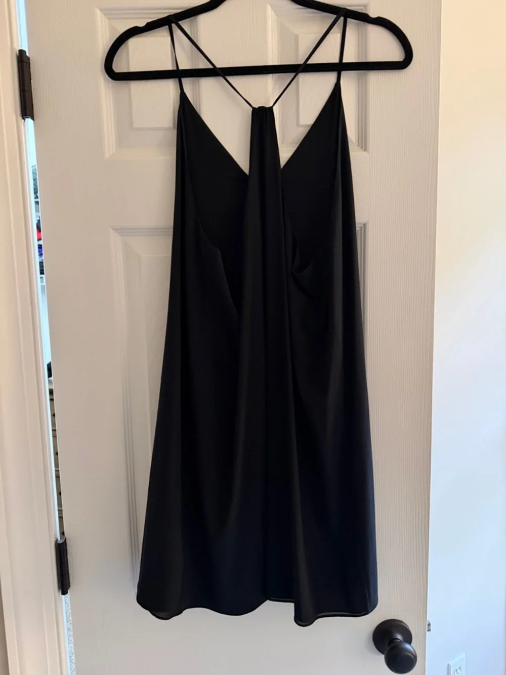 Alice and Olivia: Black Spaghetti-Strap Slip Dress - Picture 2 of 4